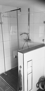 HSK Atelier Pur, Drehtür am Nebenteil mit verkürzter Seitenwand